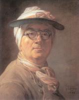 Chardin, Jean Baptiste Simeon - Self-Portrait with an Eye-Shade